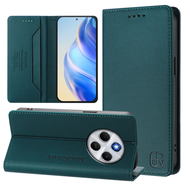 For Redmi 14C 4G / 14R 5G Global RC01 Dual-Folded Magnetic Suction RFID Leather Phone Case(Dark Green)
For Redmi 14C 4G / 14R 5G Global RC01 Dual-Folded Magnetic Suction RFID Leather Phone Case(Dark Green)