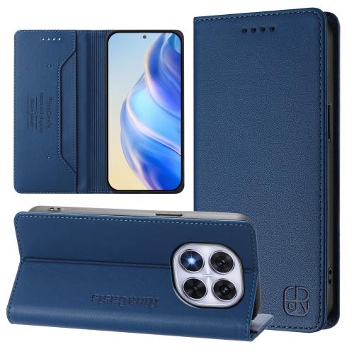 For Redmi Note 14 Pro 4G RC01 Dual-Folded Magnetic Suction RFID Leather Phone Case(Dark Blue)
For Redmi Note 14 Pro 4G RC01 Dual-Folded Magnetic Suction RFID Leather Phone Case(Dark Blue)