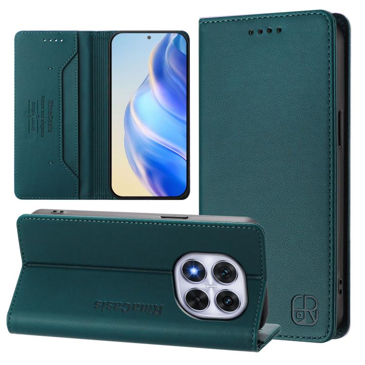 For Redmi Note 14 Pro 4G RC01 Dual-Folded Magnetic Suction RFID Leather Phone Case(Dark Green)
For Redmi Note 14 Pro 4G RC01 Dual-Folded Magnetic Suction RFID Leather Phone Case(Dark Green)