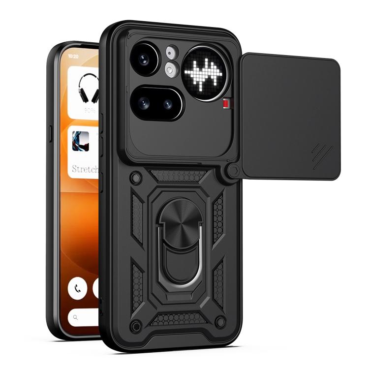 For Nothing Phone 4a Pro Sliding Camera Cover Design TPU+PC Phone Case(Black)
For Nothing Phone 4a Pro Sliding Camera Cover Design TPU+PC Phone Case(Black)