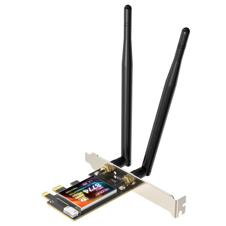 EDUP EP-BE9715 8774Mbps WiFi 7 Bluetooth 5.4 Tri-Band PCI-E WiFi Adapter Wireless Network Card(Black)
EDUP EP-BE9715 8774Mbps WiFi 7 Bluetooth 5.4 Tri-Band PCI-E WiFi Adapter Wireless Network Card(Black)