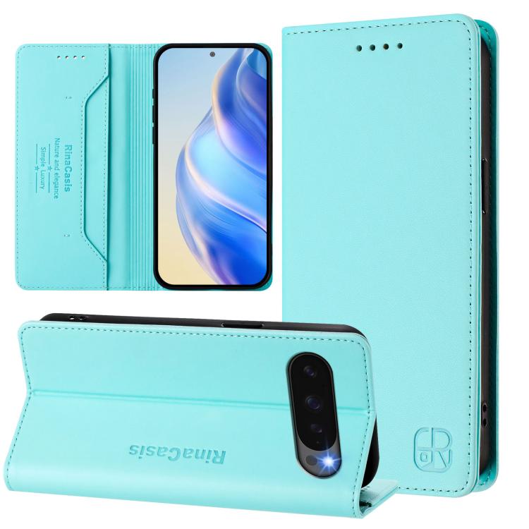 For Google Pixel 10 Pro XL RC01 Dual-Folded Magnetic Suction RFID Leather Phone Case(Mint Green)
For Google Pixel 10 Pro XL RC01 Dual-Folded Magnetic Suction RFID Leather Phone Case(Mint Green)