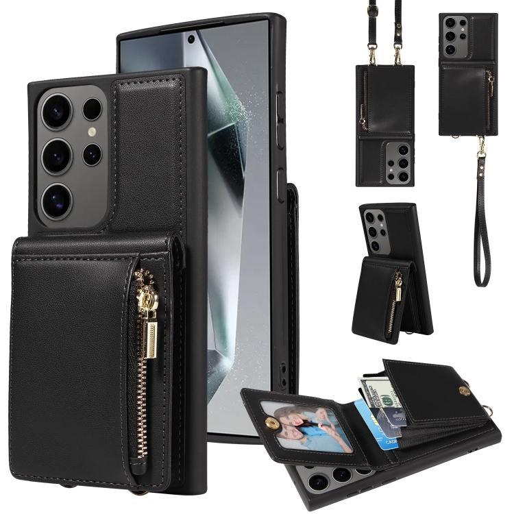 For Samsung Galaxy S25 Ultra 5G Crossbody Lanyard Zipper Wallet Leather Phone Case(Black)
For Samsung Galaxy S25 Ultra 5G Crossbody Lanyard Zipper Wallet Leather Phone Case(Black)