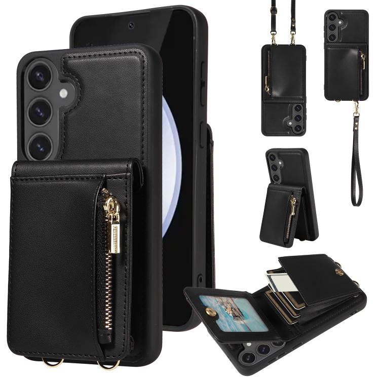 For Samsung Galaxy S24 FE 5G Crossbody Lanyard Zipper Wallet Leather Phone Case(Black)
For Samsung Galaxy S24 FE 5G Crossbody Lanyard Zipper Wallet Leather Phone Case(Black)