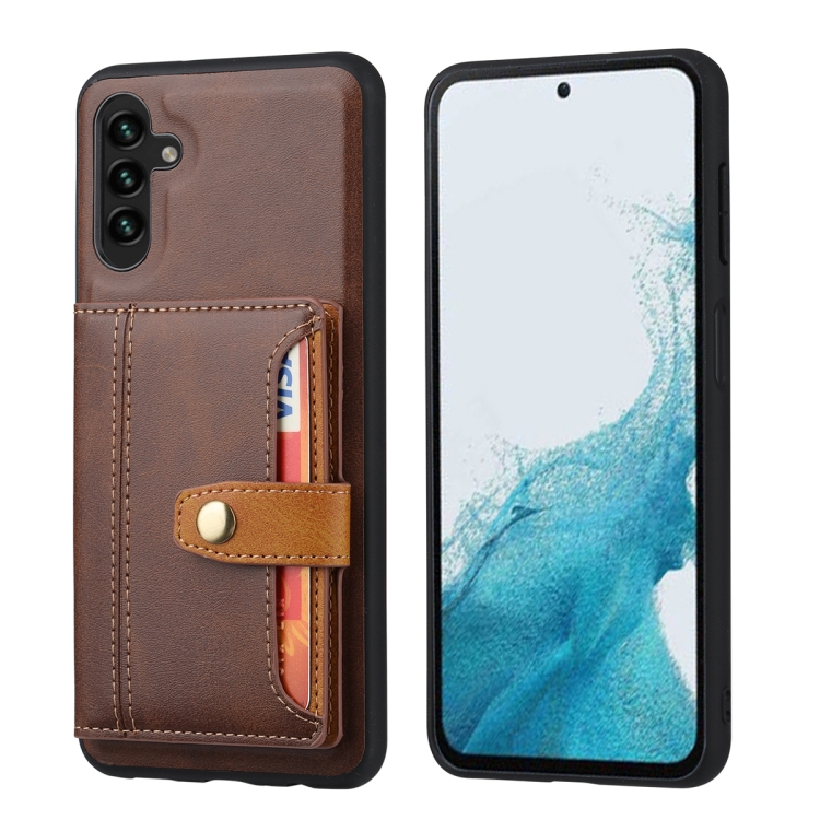 For Samsung Galaxy S25+ 5G Calfskin Card Slot TPU Hybrid PU Phone Case(Brown)
For Samsung Galaxy S25+ 5G Calfskin Card Slot TPU Hybrid PU Phone Case(Brown)