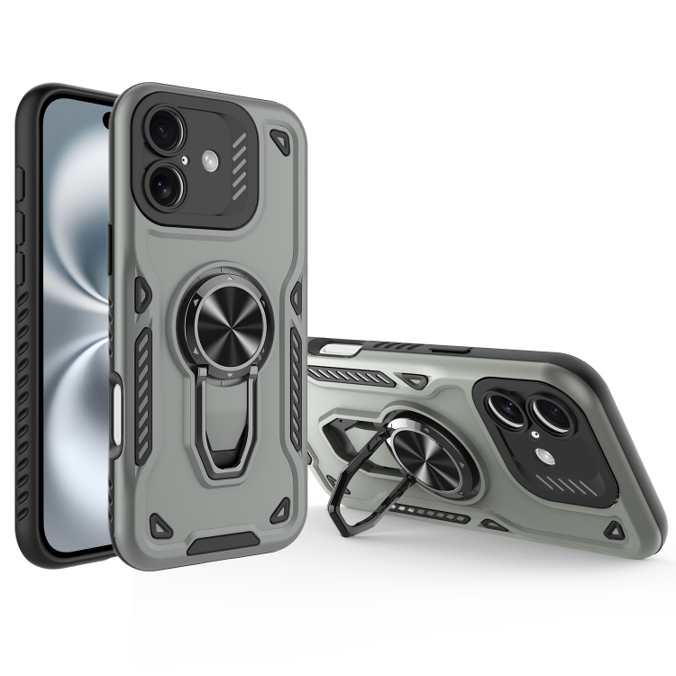 For iPhone 16 Metal Rotating Bracket TPU + PC Magnetic Phone Case(Carbon Grey)
For iPhone 16 Metal Rotating Bracket TPU + PC Magnetic Phone Case(Carbon Grey)