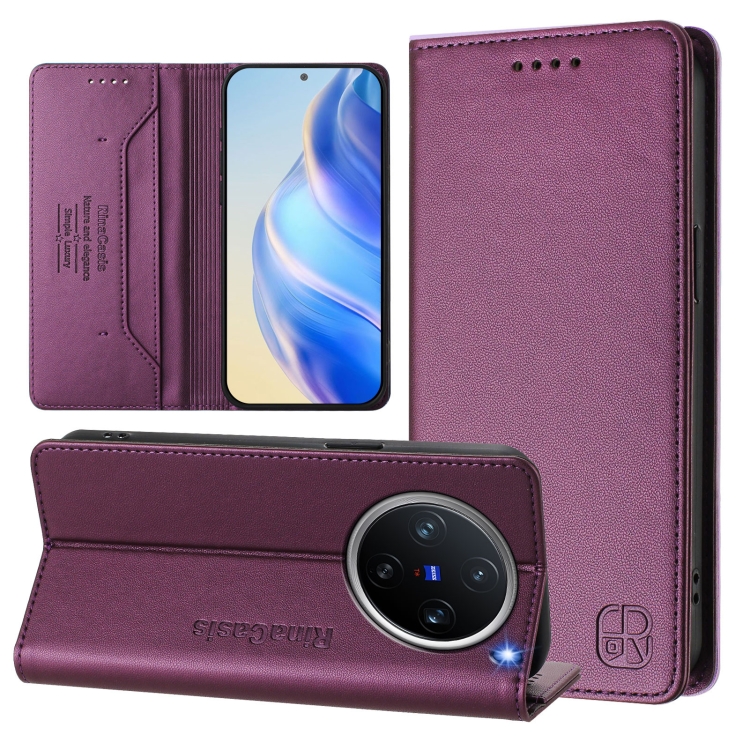 For vivo X200 Pro mini RC01 Dual-Folded Magnetic Suction RFID Leather Phone Case(Violet)
For vivo X200 Pro mini RC01 Dual-Folded Magnetic Suction RFID Leather Phone Case(Violet)