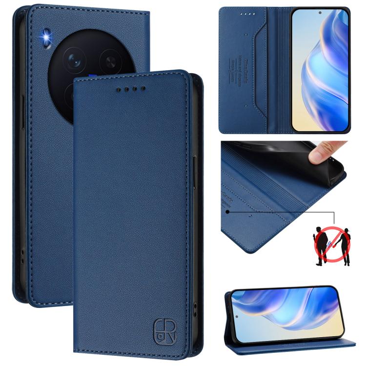 For vivo X300 RC01 Dual-Folded Magnetic Suction RFID Leather Phone Case(Dark Blue)
For vivo X300 RC01 Dual-Folded Magnetic Suction RFID Leather Phone Case(Dark Blue)