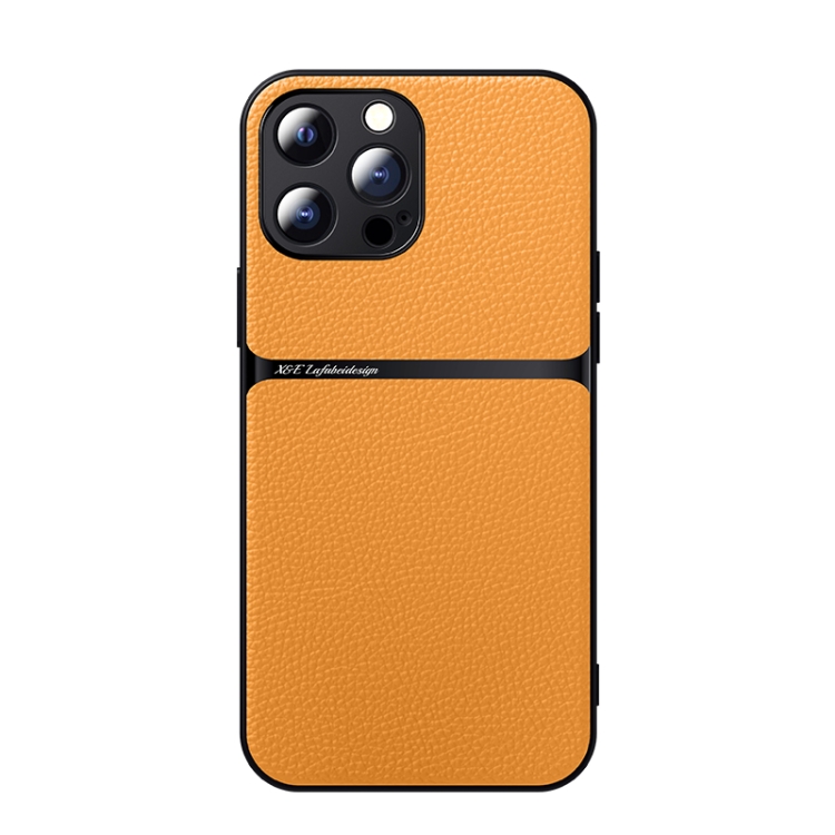For iPhone 13 Pro Max Litchi Leather Magnetic Full Coverage Shockproof Phone Case(Yellow)
For iPhone 13 Pro Max Litchi Leather Magnetic Full Coverage Shockproof Phone Case(Yellow)