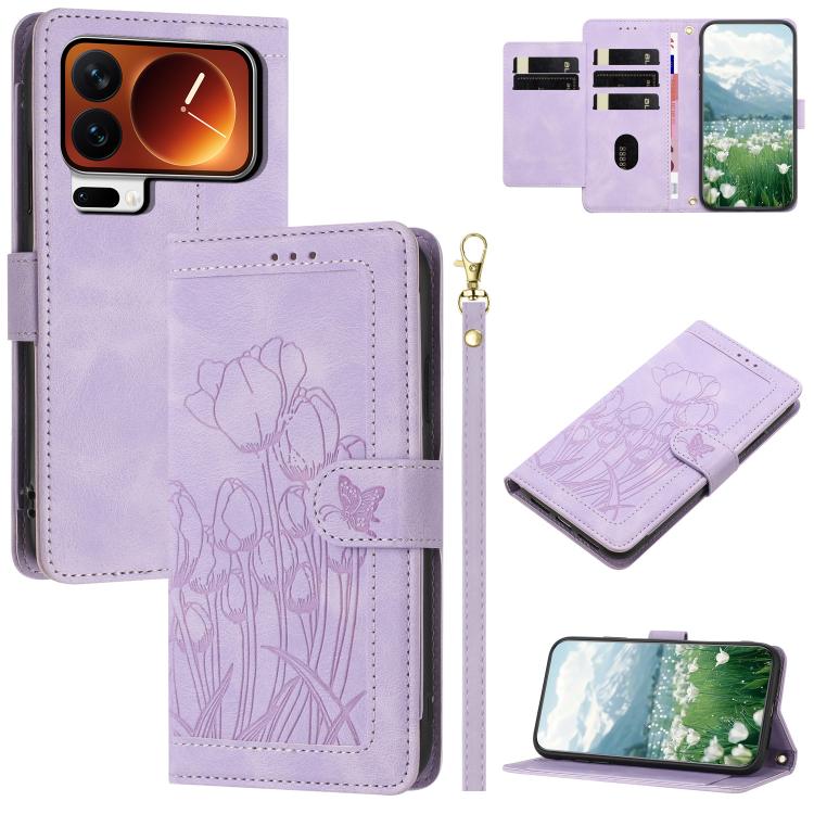 For Xiaomi 17 Pro Max Tulips Embossed Leather Phone Case with Lanyard(Purple)
For Xiaomi 17 Pro Max Tulips Embossed Leather Phone Case with Lanyard(Purple)