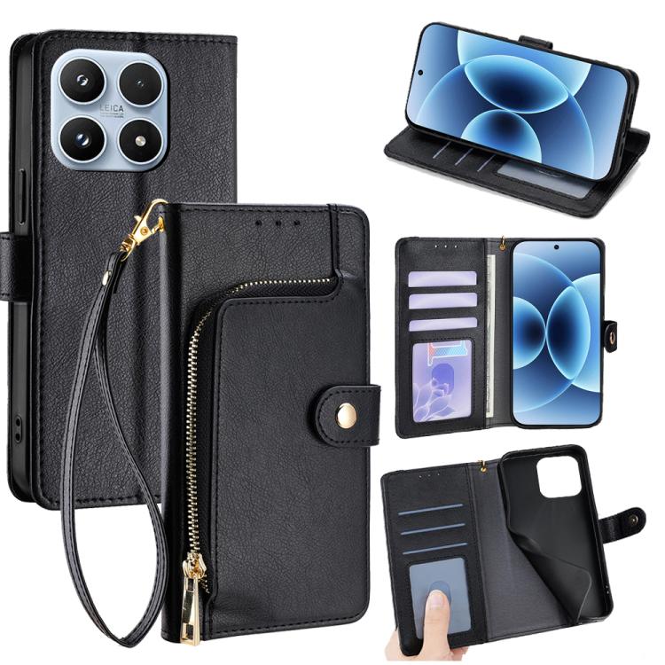 For Xiaomi 17 Zipper Bag Leather Phone Case(Black)
For Xiaomi 17 Zipper Bag Leather Phone Case(Black)