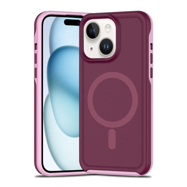 For iPhone 15 Plus Shockproof MagSafe Armor PC Hybrid TPU Phone Case(Wine Red+Light Pink)
For iPhone 15 Plus Shockproof MagSafe Armor PC Hybrid TPU Phone Case(Wine Red+Light Pink)