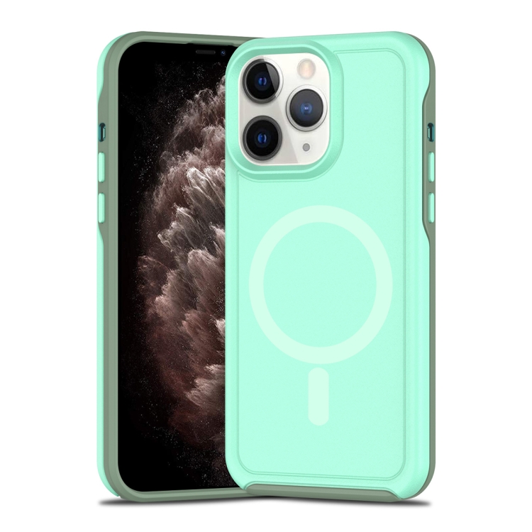 For iPhone 11 Pro Max Shockproof MagSafe Armor PC Hybrid TPU Phone Case(Mint Green+Grayish Green)
For iPhone 11 Pro Max Shockproof MagSafe Armor PC Hybrid TPU Phone Case(Mint Green+Grayish Green)