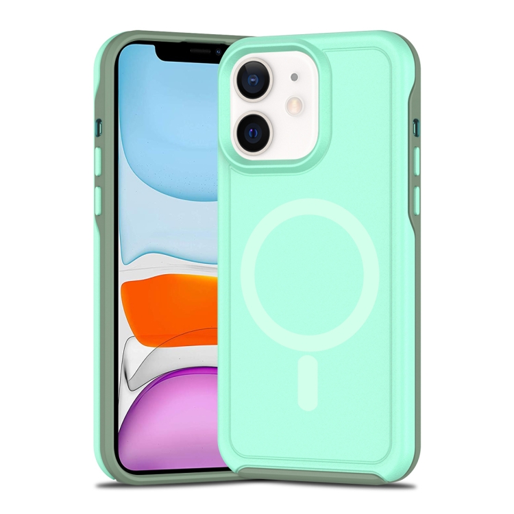 For iPhone 11 Shockproof MagSafe Armor PC Hybrid TPU Phone Case(Mint Green+Grayish Green)
For iPhone 11 Shockproof MagSafe Armor PC Hybrid TPU Phone Case(Mint Green+Grayish Green)