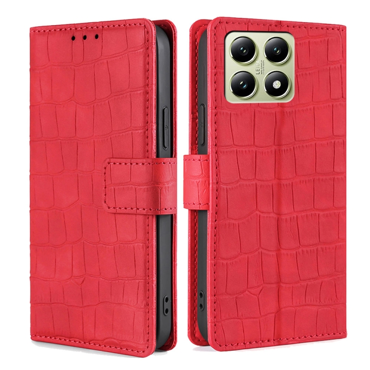 For Xiaomi 14T 5G Skin Feel Crocodile Magnetic Clasp Leather Phone Case(Red)
For Xiaomi 14T 5G Skin Feel Crocodile Magnetic Clasp Leather Phone Case(Red)