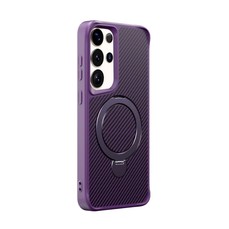 For Samsung Galaxy S24 Ultra 5G Carbon Fiber Texture 360 MagSafe Holder Phone Case(Purple)
For Samsung Galaxy S24 Ultra 5G Carbon Fiber Texture 360 MagSafe Holder Phone Case(Purple)