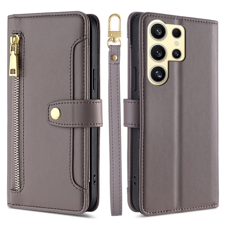 For Samsung Galaxy S25 Ultra 5G Sheep Texture Cross-body Zipper Wallet Leather Phone Case(Grey)
For Samsung Galaxy S25 Ultra 5G Sheep Texture Cross-body Zipper Wallet Leather Phone Case(Grey)