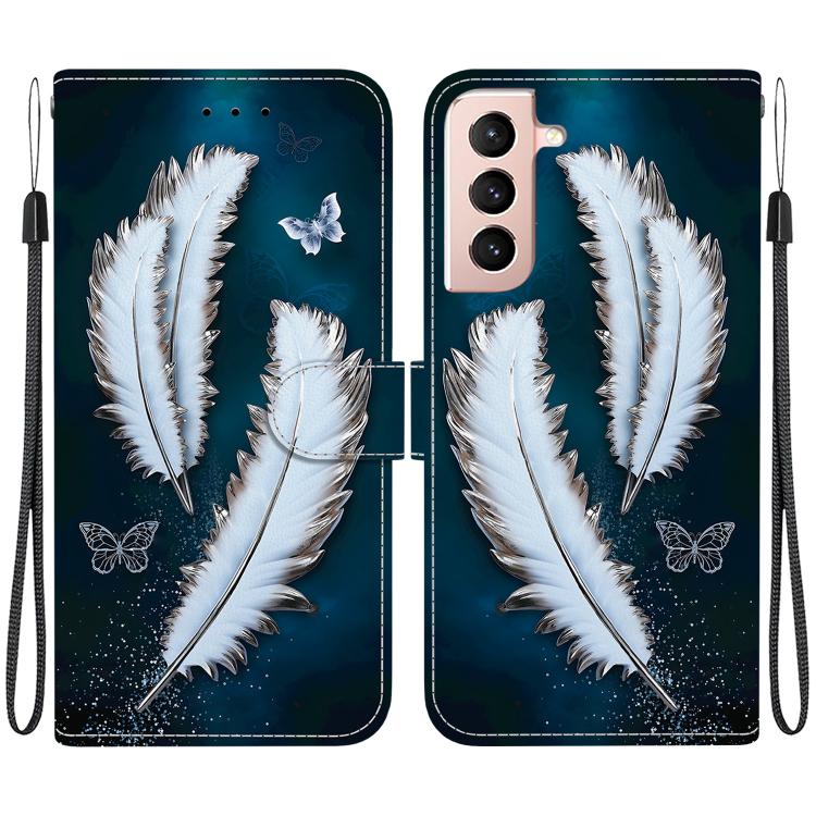 For Samsung Galaxy S22 5G Crystal Texture Colored Drawing Leather Phone Case(White Butterfly Feathers)
For Samsung Galaxy S22 5G Crystal Texture Colored Drawing Leather Phone Case(White Butterfly Feathers)