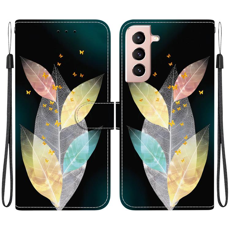 For Samsung Galaxy S21+ 5G Crystal Texture Colored Drawing Leather Phone Case(Colored Leaves)
For Samsung Galaxy S21+ 5G Crystal Texture Colored Drawing Leather Phone Case(Colored Leaves)