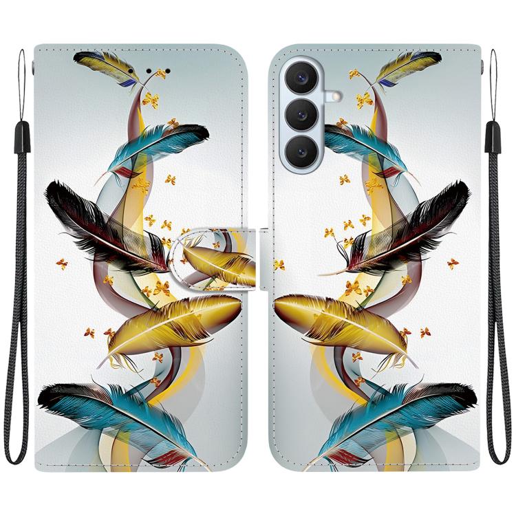 For Samsung Galaxy S26+ 5G Crystal Texture Colored Drawing Leather Phone Case(Gold Butterfly Feathers)
For Samsung Galaxy S26+ 5G Crystal Texture Colored Drawing Leather Phone Case(Gold Butterfly Feathers)