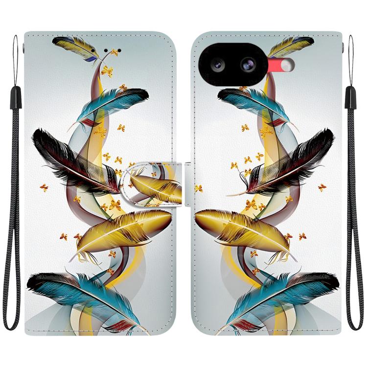 For Google Pixel 10a Crystal Texture Colored Drawing Leather Phone Case(Gold Butterfly Feathers)
For Google Pixel 10a Crystal Texture Colored Drawing Leather Phone Case(Gold Butterfly Feathers)