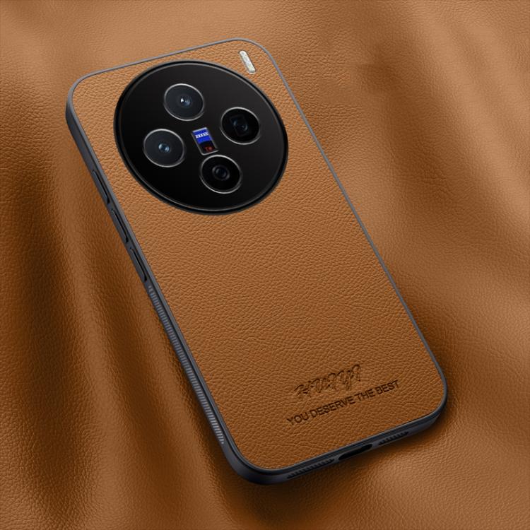 For vivo X200 HUIYI Leather Magnetic Phone Case(Brown)
For vivo X200 HUIYI Leather Magnetic Phone Case(Brown)