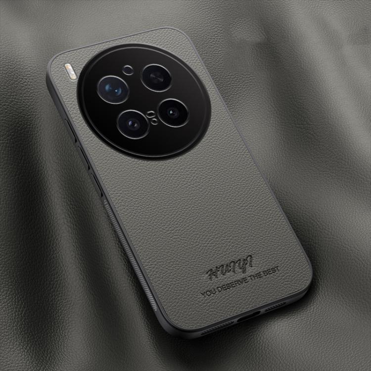 For vivo X300 Pro HUIYI Leather Magnetic Phone Case(Grey)
For vivo X300 Pro HUIYI Leather Magnetic Phone Case(Grey)