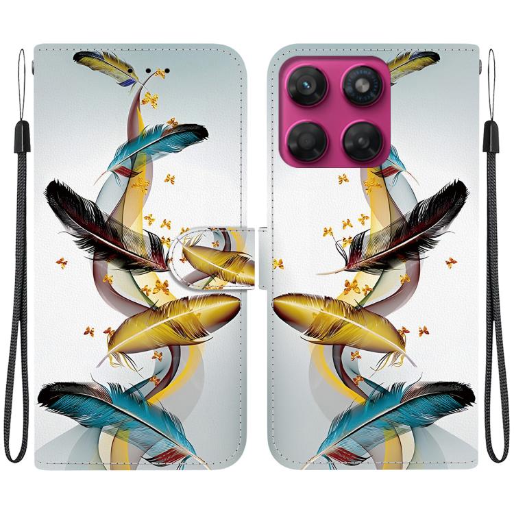 For Motorola Moto G47 / G37 / G37 Power 5G Crystal Texture Colored Drawing Leather Phone Case(Gold Butterfly Feathers)
For Motorola Moto G47 / G37 / G37 Power 5G Crystal Texture Colored Drawing Leather Phone Case(Gold Butterfly Feathers)