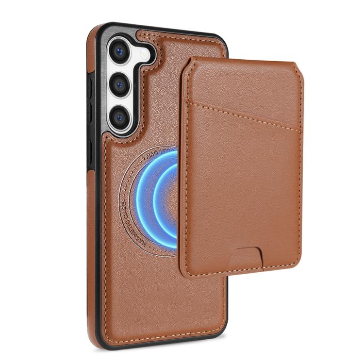 For Samsung Galaxy S23+ 5G Skin Feel Detachable Card Bag Magsafe Phone Case(Brown)
For Samsung Galaxy S23+ 5G Skin Feel Detachable Card Bag Magsafe Phone Case(Brown)