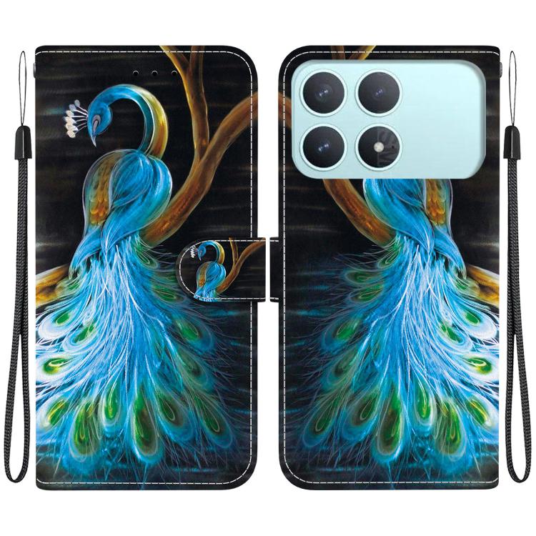 For Redmi K90 / Xiaomi Poco F8 Pro 5G Crystal Texture Colored Drawing Leather Phone Case(Peacock)
For Redmi K90 / Xiaomi Poco F8 Pro 5G Crystal Texture Colored Drawing Leather Phone Case(Peacock)