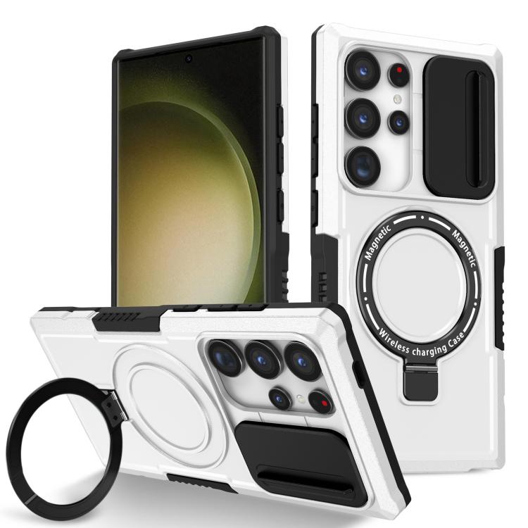For Samsung Galaxy S24 Ultra 5G Sliding Camshield MagSafe Holder TPU Hybrid PC Phone Case(Black White)
For Samsung Galaxy S24 Ultra 5G Sliding Camshield MagSafe Holder TPU Hybrid PC Phone Case(Black White)