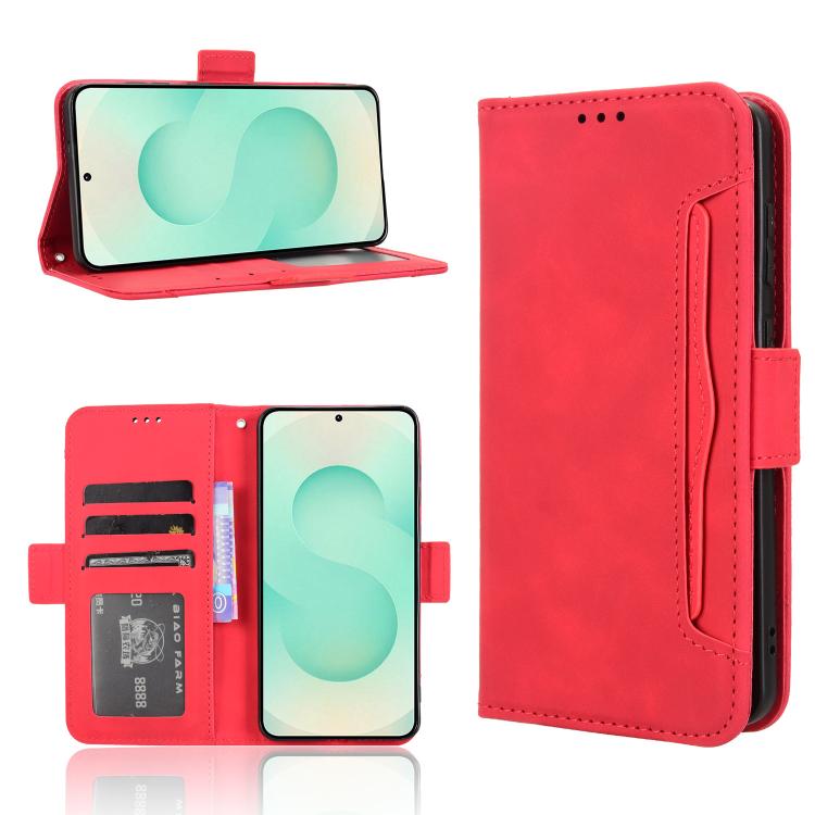 For Samsung Galaxy S25 Edge 5G Skin Feel Calf Texture Card Slots Leather Phone Case(Red)
For Samsung Galaxy S25 Edge 5G Skin Feel Calf Texture Card Slots Leather Phone Case(Red)
