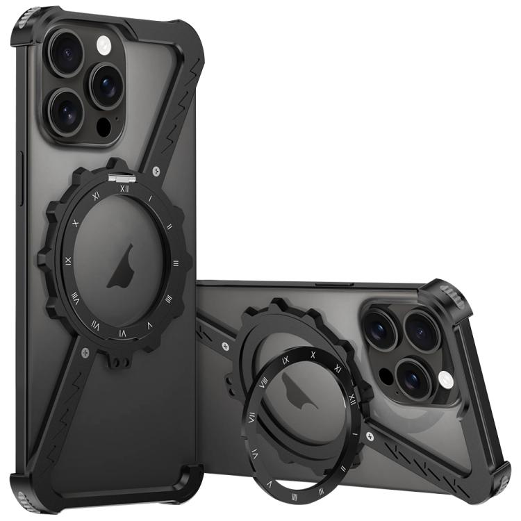 For iPhone 14 Pro Z-shaped Frameless Metal 360 Holder MagSafe Phone Case(Black)
For iPhone 14 Pro Z-shaped Frameless Metal 360 Holder MagSafe Phone Case(Black)