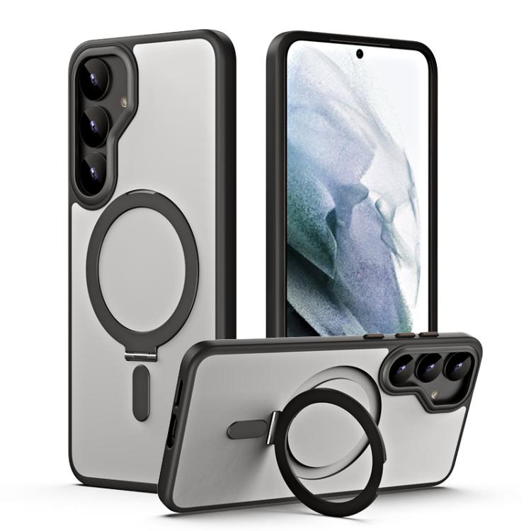 For Samsung Galaxy S25+ 5G MagSafe Airbag Shockproof Frosted Phone Case with Fold Holder(Black)
For Samsung Galaxy S25+ 5G MagSafe Airbag Shockproof Frosted Phone Case with Fold Holder(Black)