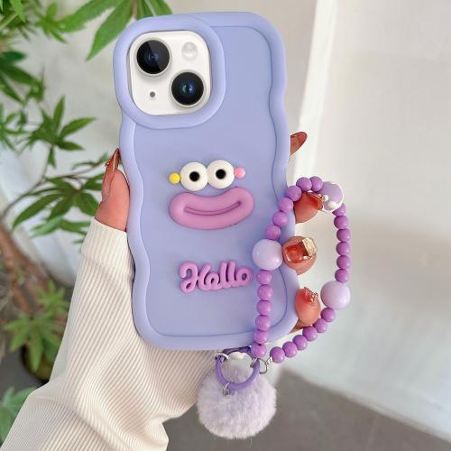 For iPhone 15 Plus Cartoon Sausage Mouth TPU Phone Case with Bead Chain(Purple)
For iPhone 15 Plus Cartoon Sausage Mouth TPU Phone Case with Bead Chain(Purple)