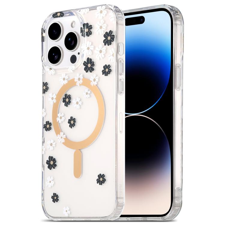 For iPhone 14 Pro Max Dual-side Laminating IMD MagSafe Phone Case(Black and White Daisy)
For iPhone 14 Pro Max Dual-side Laminating IMD MagSafe Phone Case(Black and White Daisy)