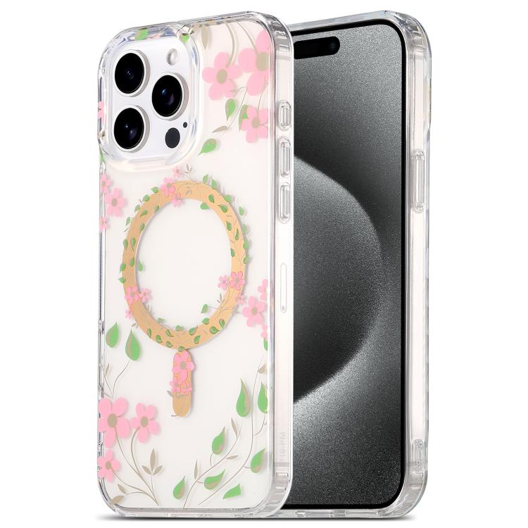 For iPhone 15 Pro Max Dual-side Laminating IMD MagSafe Phone Case(Pink Flowers)
For iPhone 15 Pro Max Dual-side Laminating IMD MagSafe Phone Case(Pink Flowers)