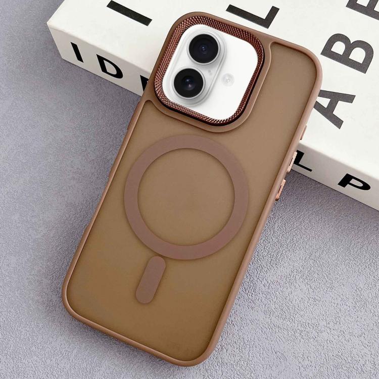 For iPhone 16 Diamond Lens Frame PC Hybrid TPU MagSafe Phone Case(Desert Gold)
For iPhone 16 Diamond Lens Frame PC Hybrid TPU MagSafe Phone Case(Desert Gold)