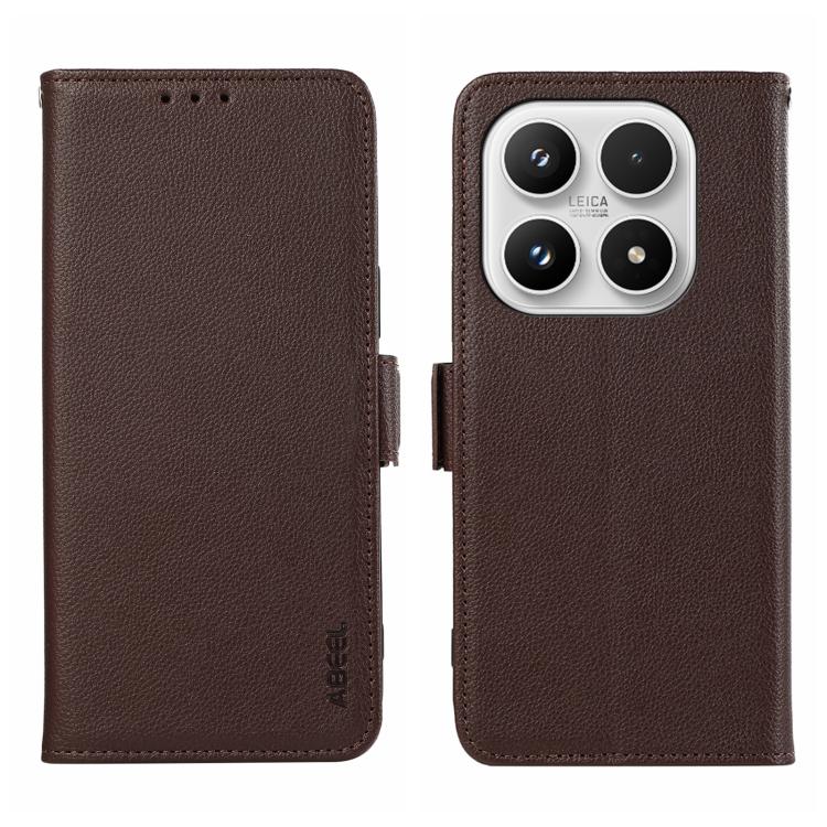 For Xiaomi 17 ABEEL Side-Magnetic Litchi Pattern Leather RFID Phone Case(Brown)
For Xiaomi 17 ABEEL Side-Magnetic Litchi Pattern Leather RFID Phone Case(Brown)