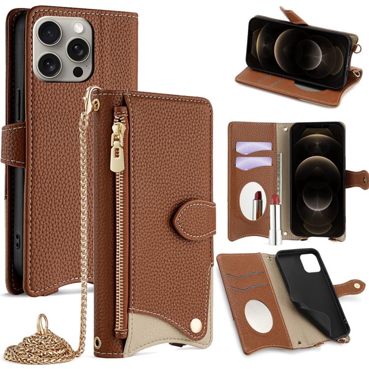 For iPhone 12 / 12 Pro Crossbody Chain Fishtail Litchi Leather Phone Case(Brown)
For iPhone 12 / 12 Pro Crossbody Chain Fishtail Litchi Leather Phone Case(Brown)