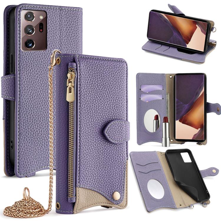 For Samsung Galaxy S21 Ultra 5G Crossbody Chain Fishtail Litchi Leather Phone Case(Purple)
For Samsung Galaxy S21 Ultra 5G Crossbody Chain Fishtail Litchi Leather Phone Case(Purple)