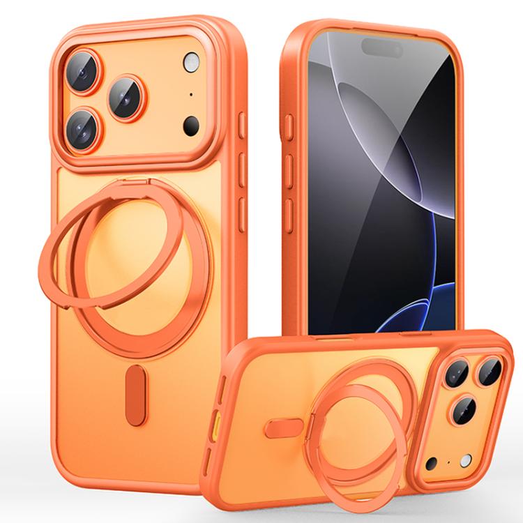 For iPhone 17 Pro Max Frosted 360 Degree MagSafe Magnetic Holder Phone Case(Orange)
For iPhone 17 Pro Max Frosted 360 Degree MagSafe Magnetic Holder Phone Case(Orange)