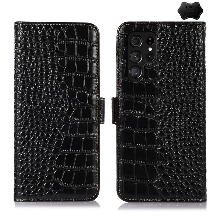 For Samsung Galaxy S26 Ultra 5G Crocodile Top Layer Cowhide Leather Phone Case(Black)
For Samsung Galaxy S26 Ultra 5G Crocodile Top Layer Cowhide Leather Phone Case(Black)