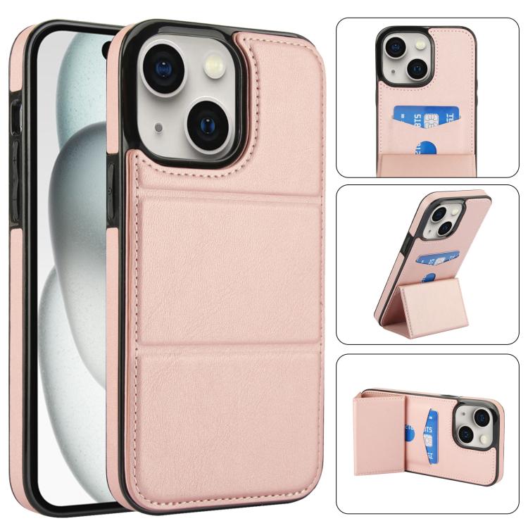 For iPhone 15 Tri-fold Holder Leather Phone Case with Card Slot(Rose Gold)
For iPhone 15 Tri-fold Holder Leather Phone Case with Card Slot(Rose Gold)