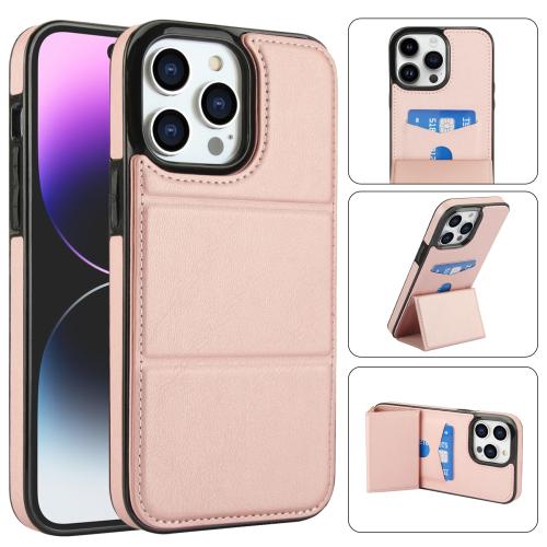 For iPhone 14 Pro Tri-fold Holder Leather Phone Case with Card Slot(Rose Gold)
For iPhone 14 Pro Tri-fold Holder Leather Phone Case with Card Slot(Rose Gold)