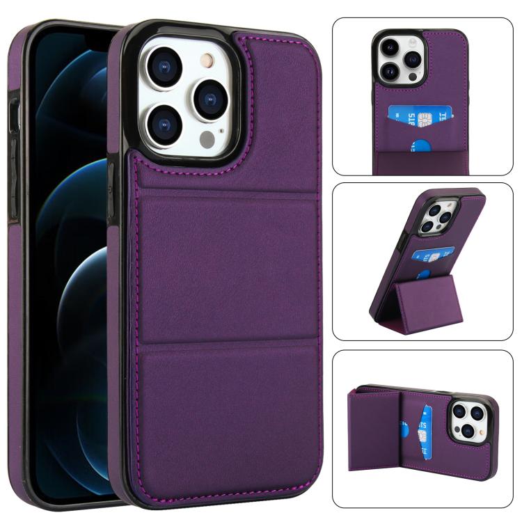 For iPhone 12 Pro Max Tri-fold Holder Leather Phone Case with Card Slot(Dark Purple)
For iPhone 12 Pro Max Tri-fold Holder Leather Phone Case with Card Slot(Dark Purple)