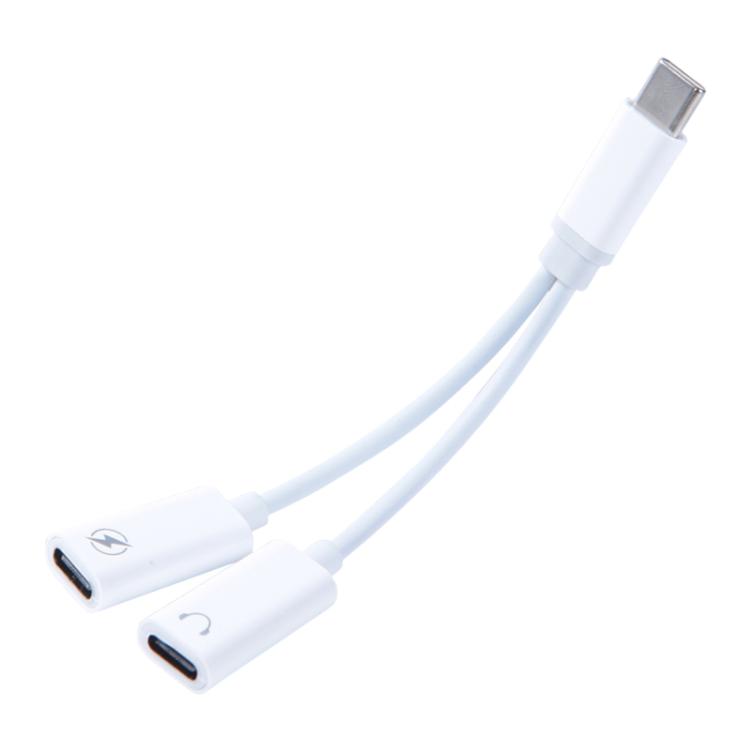 2 in 1 Type-C Male to Type-C Charging and Type-C Audio Female Earphone Adapter(White)
2 in 1 Type-C Male to Type-C Charging and Type-C Audio Female Earphone Adapter(White)