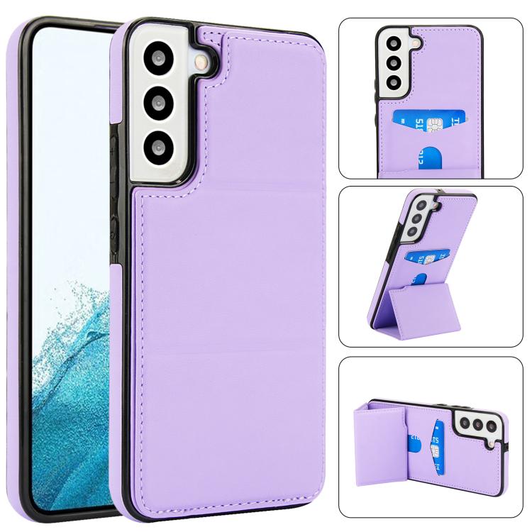 For Samsung Galaxy S22 5G Tri-fold Holder Leather Phone Case with Card Slot(Light Purple)
For Samsung Galaxy S22 5G Tri-fold Holder Leather Phone Case with Card Slot(Light Purple)