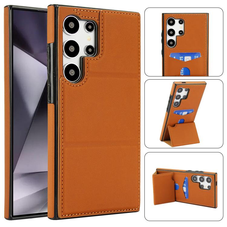 For Samsung Galaxy S24 Ultra 5G Tri-fold Holder Leather Phone Case with Card Slot(Brown)
For Samsung Galaxy S24 Ultra 5G Tri-fold Holder Leather Phone Case with Card Slot(Brown)