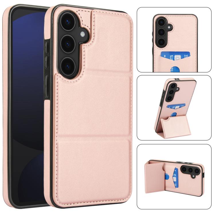 For Samsung Galaxy S25+ 5G Tri-fold Holder Leather Phone Case with Card Slot(Rose Gold)
For Samsung Galaxy S25+ 5G Tri-fold Holder Leather Phone Case with Card Slot(Rose Gold)